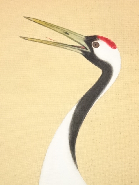 玉 泉 筆 絹本彩色画 タイトル 【 松 上 鶴 図 】 共箱 玉 泉 筆 絹本彩色画 タイトル 【 松 上 鶴 図 】 共箱 【公式通販】